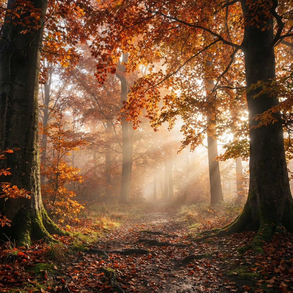 Forest path generated by Nano Banana Pro showing ethereal consistency and perfect lighting balance